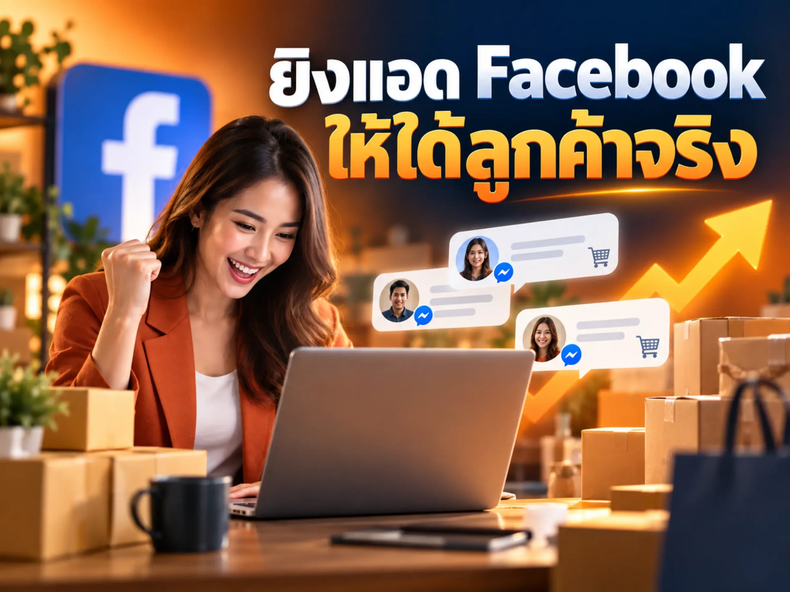 ยิงแอด Facebook ให้ได้ลูกค้าจริง: ตั้งกลุ่มเป้าหมาย เขียนข้อความ และปิดการขายผ่านแชต 1 42860 facebook ads get real customers Horizontal