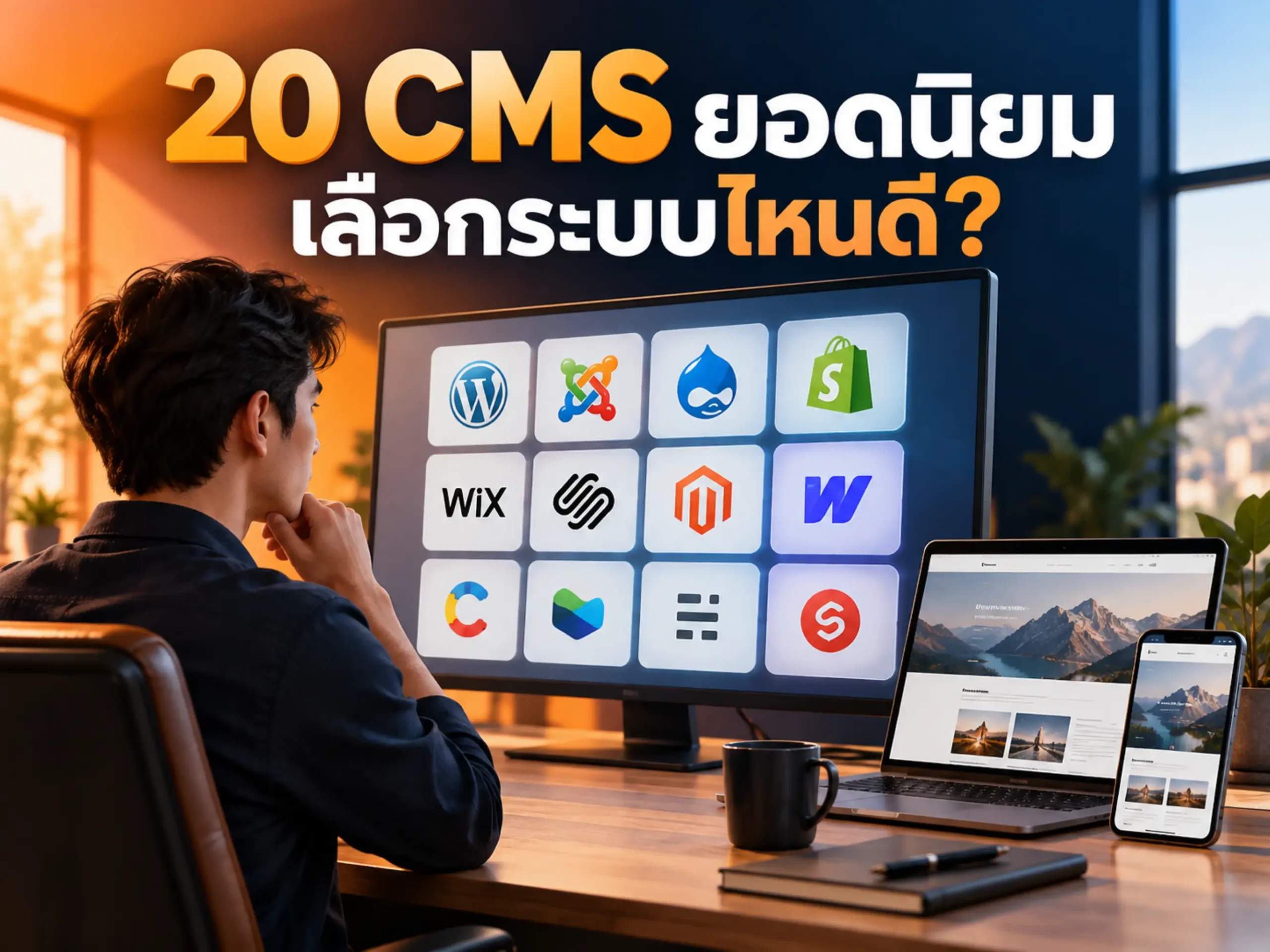 20 CMS ยอดนิยม เลือกระบบไหนดีให้เหมาะกับเว็บไซต์ของคุณ? 1 44193 popular cms creating websites Horizontal
